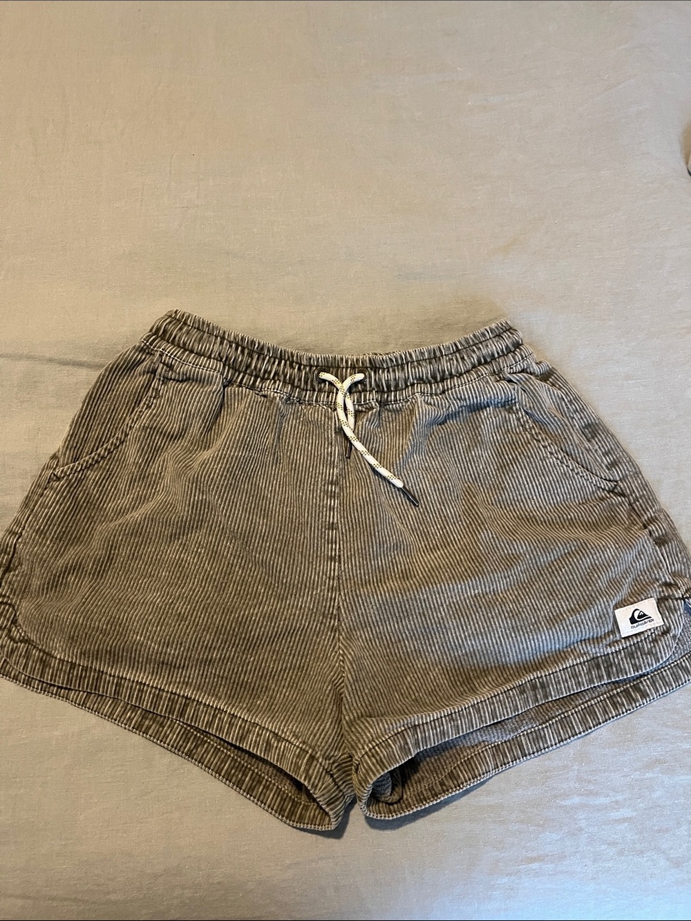 Quiksilver Women's Olive Green Corduroy Drawcord Shorts
